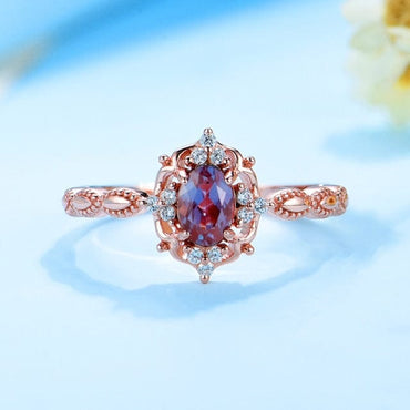 Synthetic Alexandrite Gemstone Ring - east2cart.uk