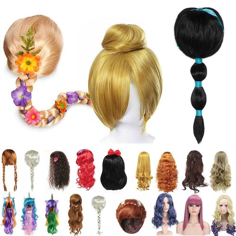 Girls Synthetic Mermaid Evie Cosplay Wig