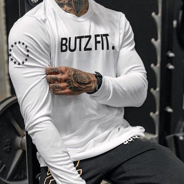 Long sleeve bodybuilding T-shirt