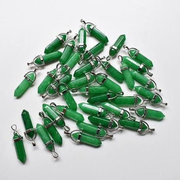 Wholesale 24pcs/lot 2020 high quality assorted natural stone mixed pillar charms chakra Pendants & necklaces for making free - east2cart.uk