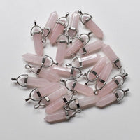 Wholesale 24pcs/lot 2020 high quality assorted natural stone mixed pillar charms chakra Pendants & necklaces for making free - east2cart.uk