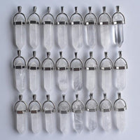 Wholesale 24pcs/lot 2020 high quality assorted natural stone mixed pillar charms chakra Pendants & necklaces for making free - east2cart.uk