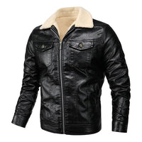 Retro Slim Fit Leather Jacket