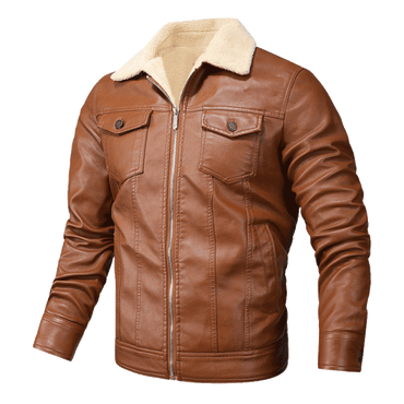 Retro Slim Fit Leather Jacket