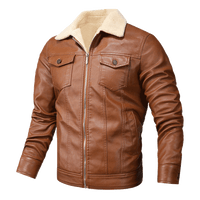 Retro Slim Fit Leather Jacket