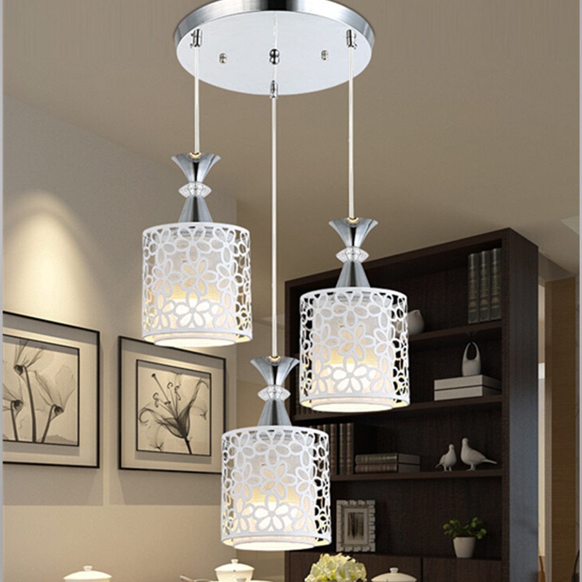 LED Flower Petal Pendant Light