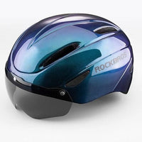 ROCKBROS Bicycle Helmet Men EPS Integrally-molded Breathable Cycling Helmet Men Women Goggles Lens Aero MTB Road Bike Helmet - east2cart.uk