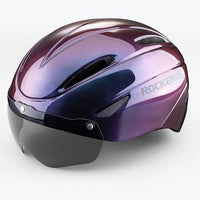 ROCKBROS Bicycle Helmet Men EPS Integrally-molded Breathable Cycling Helmet Men Women Goggles Lens Aero MTB Road Bike Helmet - east2cart.uk