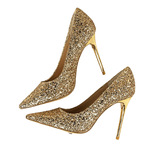 Sexy Gold Silver Ladies High Heels