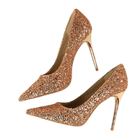 Sexy Gold Silver Ladies High Heels