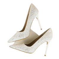 Sexy Gold Silver Ladies High Heels