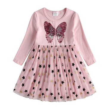 Girls Unicorn Long Sleeve Dress