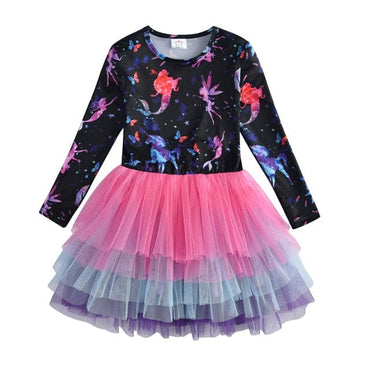 Girls Unicorn Long Sleeve Dress