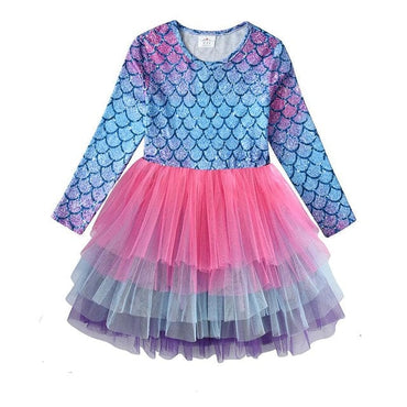 Girls Unicorn Long Sleeve Dress