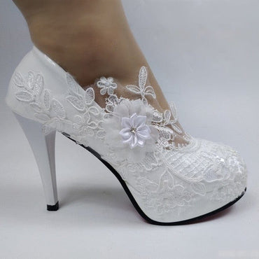 White Flower Brides Wedding shoe