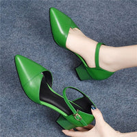 Ladies PU Leather Office Heels