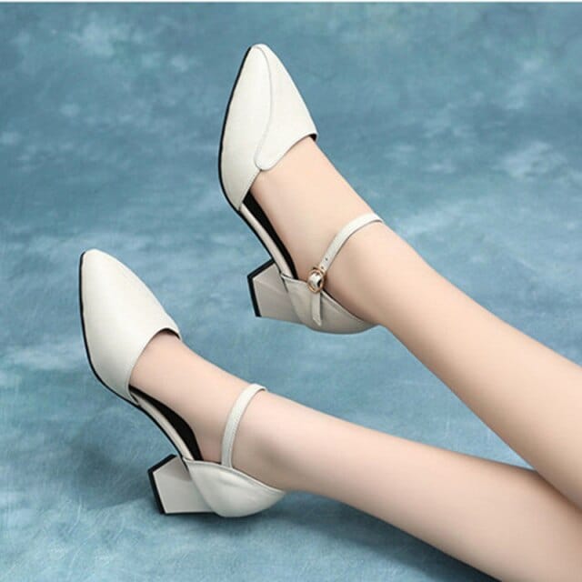 Ladies PU Leather Office Heels