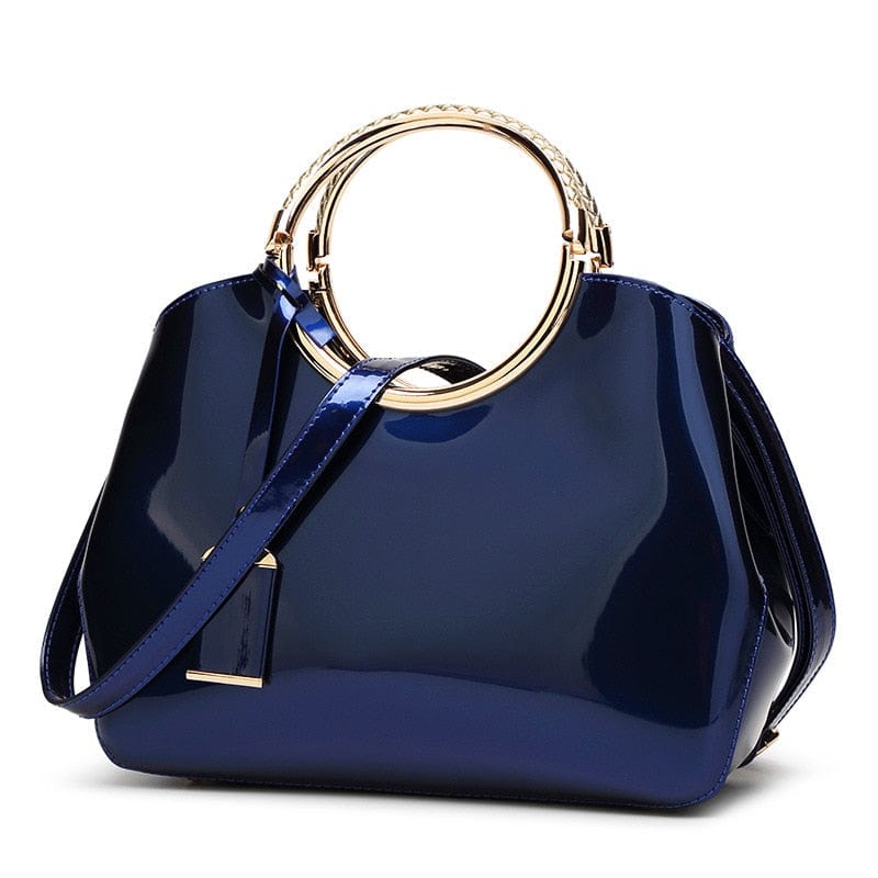 Famous Brand Patent Leather Ladies Handbag