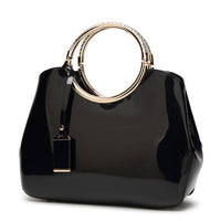 Famous Brand Patent Leather Ladies Handbag