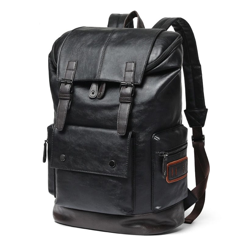 Luxury Brand Leather Men Backpack Youth Large Capacity Travel Backpack Boy Laptop School Bag Male Business Shoulder Bag Mochila - east2cart.uk