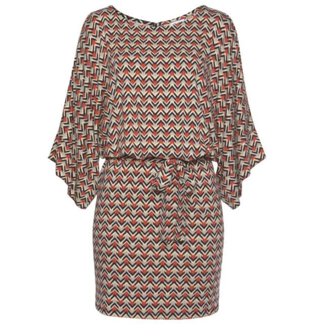 Vintage Print Back Mini Dress - east2cart.uk