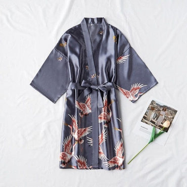 Femme Silk Kimono Dressing Gown