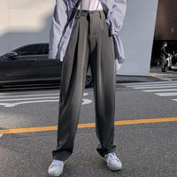 NIJIUDING Women Suit Pants Spring Office Lady Long Trousers 2020 New Autumn Solid Loose High Waist Pant Vestodo Female Pants - east2cart.uk