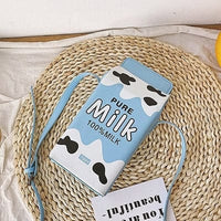 Milk Carton Print Small Ladies Bag