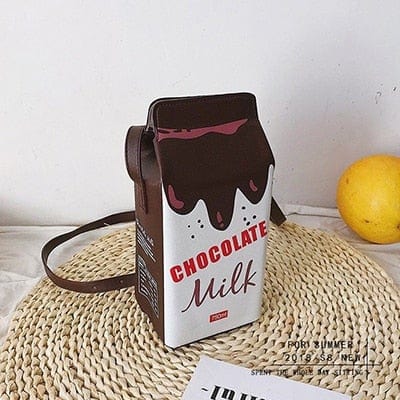 Milk Carton Print Small Ladies Bag