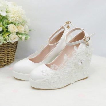 White Flower Brides Wedding shoe