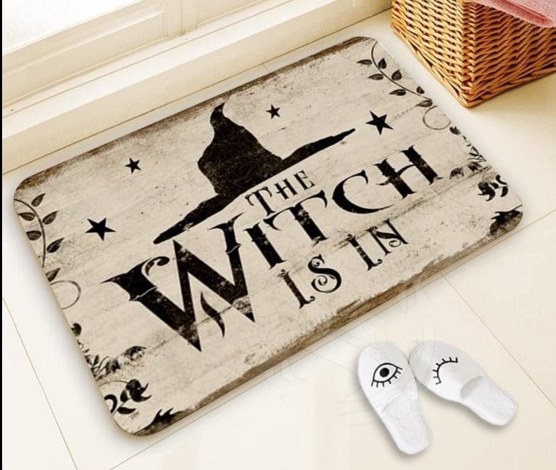 Halloween Decoration The Witch Is In Bathroom Mat