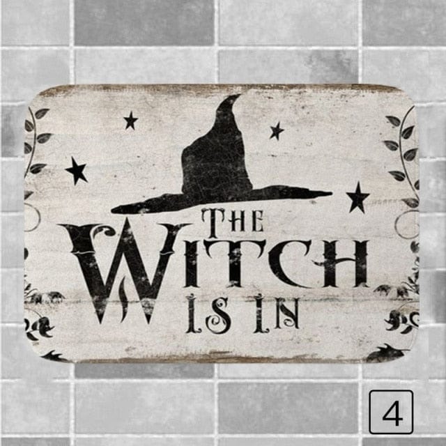 Halloween Decoration The Witch Is In Bathroom Mat