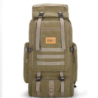 Outdoor 80L Backpack Tactical Military Camping Hiking Backpack Men Canvas Travel Climbing Bag Rope Sling Large Laptop Rucksack - east2cart.uk
