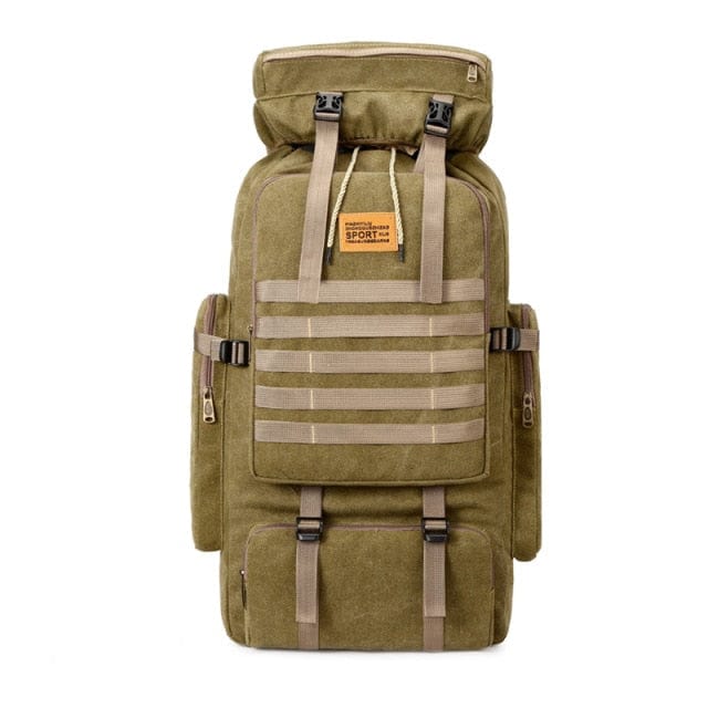 Outdoor 80L Backpack Tactical Military Camping Hiking Backpack Men Canvas Travel Climbing Bag Rope Sling Large Laptop Rucksack - east2cart.uk