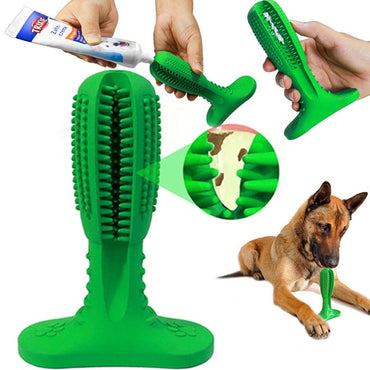 Dog Toys Interactive Rubber Tooth Brush - east2cart.uk