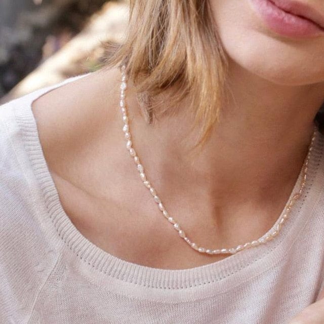 Freshwater Real Pearl Choker Necklace - east2cart.uk