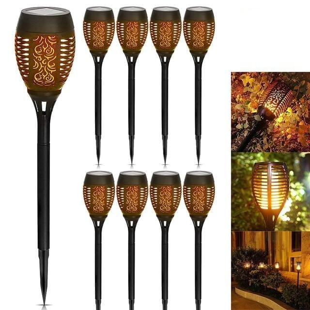 12LED Solar Flame Torch Light