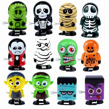 12pcs Creative Halloween Wind Up Children's Cartoon Toys