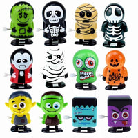 12pcs Creative Halloween Wind Up Children's Cartoon Toys