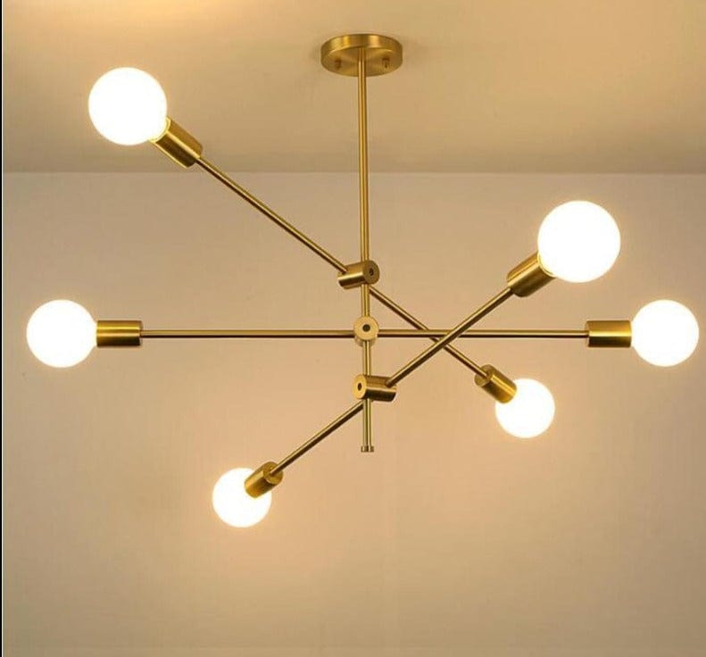 Iron Gold Geometric Cord Pendant Lighting