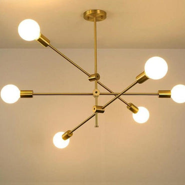 Iron Gold Geometric Cord Pendant Lighting