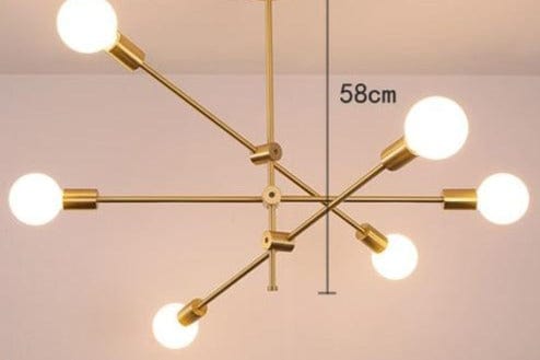 Iron Gold Geometric Cord Pendant Lighting