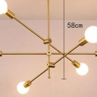 Iron Gold Geometric Cord Pendant Lighting