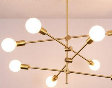 Iron Gold Geometric Cord Pendant Lighting