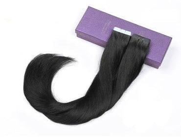 ShowCoco Tape Hair Extensions Human Hair Machine-made Remy Double Sided Adhesive Tape Extensions Hair 20/40pcs Tape Ons - east2cart.uk