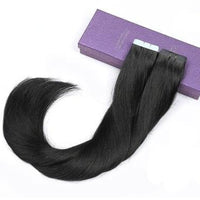 ShowCoco Tape Hair Extensions Human Hair Machine-made Remy Double Sided Adhesive Tape Extensions Hair 20/40pcs Tape Ons - east2cart.uk