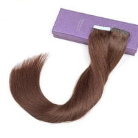 ShowCoco Tape Hair Extensions Human Hair Machine-made Remy Double Sided Adhesive Tape Extensions Hair 20/40pcs Tape Ons - east2cart.uk