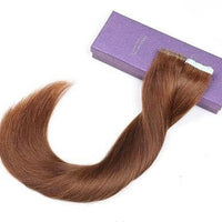 ShowCoco Tape Hair Extensions Human Hair Machine-made Remy Double Sided Adhesive Tape Extensions Hair 20/40pcs Tape Ons - east2cart.uk