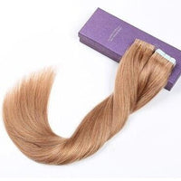 ShowCoco Tape Hair Extensions Human Hair Machine-made Remy Double Sided Adhesive Tape Extensions Hair 20/40pcs Tape Ons - east2cart.uk