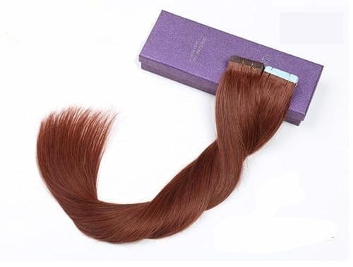 ShowCoco Tape Hair Extensions Human Hair Machine-made Remy Double Sided Adhesive Tape Extensions Hair 20/40pcs Tape Ons - east2cart.uk